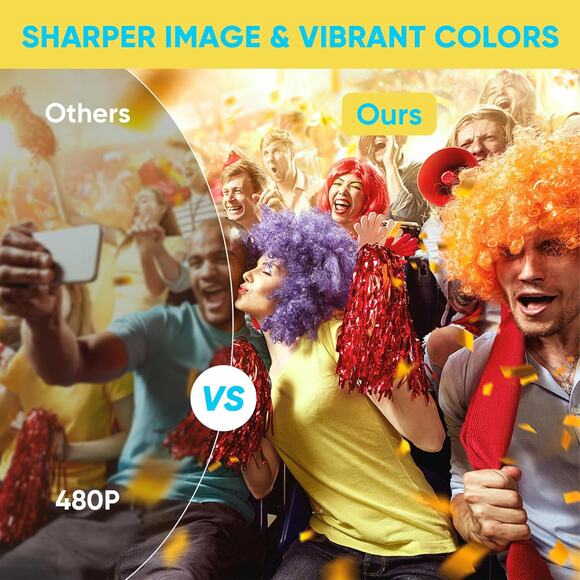 🔥Mini Bluetooth Portable Movie Projector Full HD 1080P Supported BNWT🔥 - Picture 2 of 9